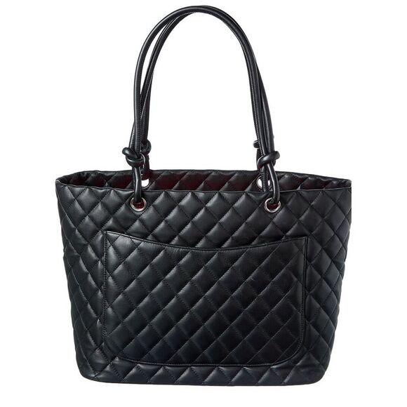 Chanel Black Leather Cambon Tote (Authentic Pre-Loved) - Picture 2 of 5